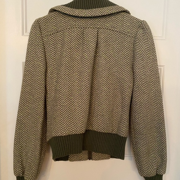 Tristan & Iseult coat, jacket Gray and Green with zipper in size S. Retro look - Picture 12 of 12